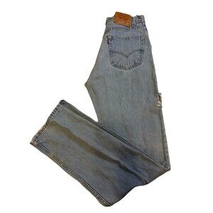 Levi’s 505 Medium Light Wash Jeans Men 34-36 Workwear Straight Vintage Y2K Grudg